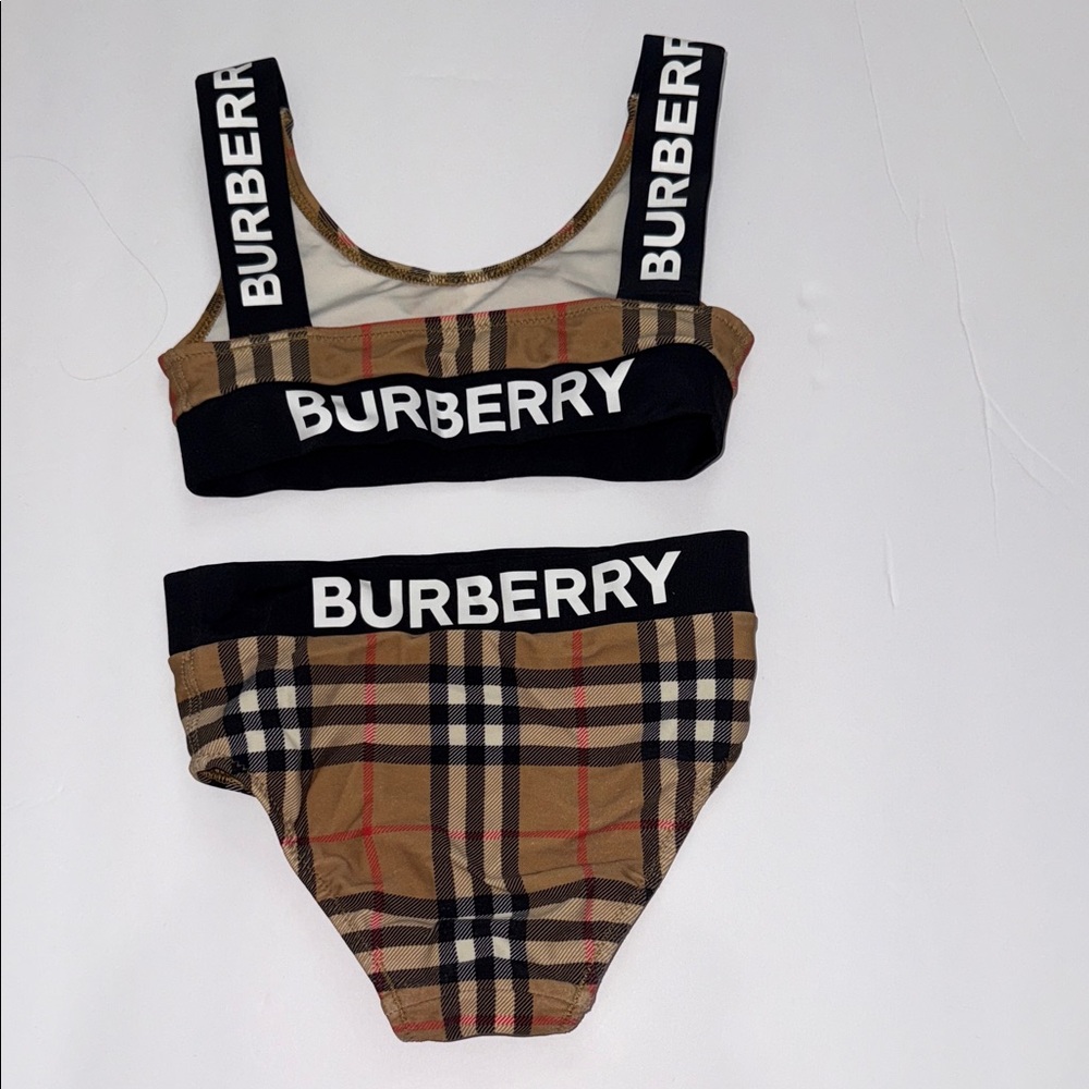 Burberry Black and Tan Plaid Bikini (100% authentic)